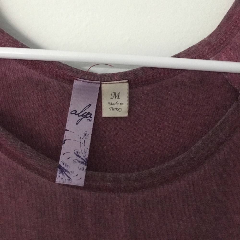 Dark Pink Ruffled Tee - Picture 3 of 4